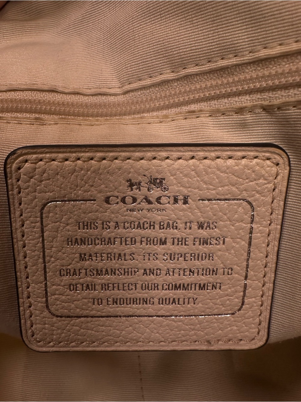 Coach Mickie Spectator Satchel Chalk and Navy Blue - Picture 11 of 17
